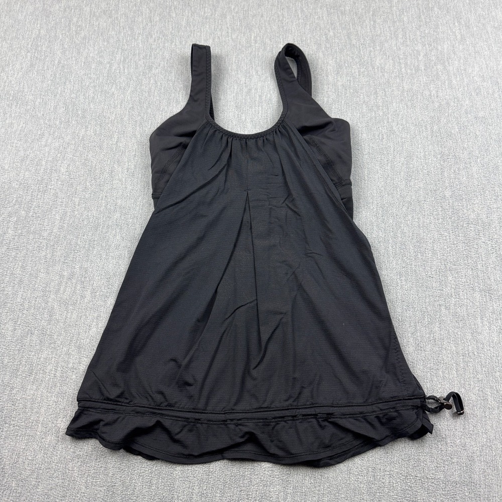 Lululemon Tank Top Womens 4 Black Run Times Yoga Gym Athletic Running W1E92S